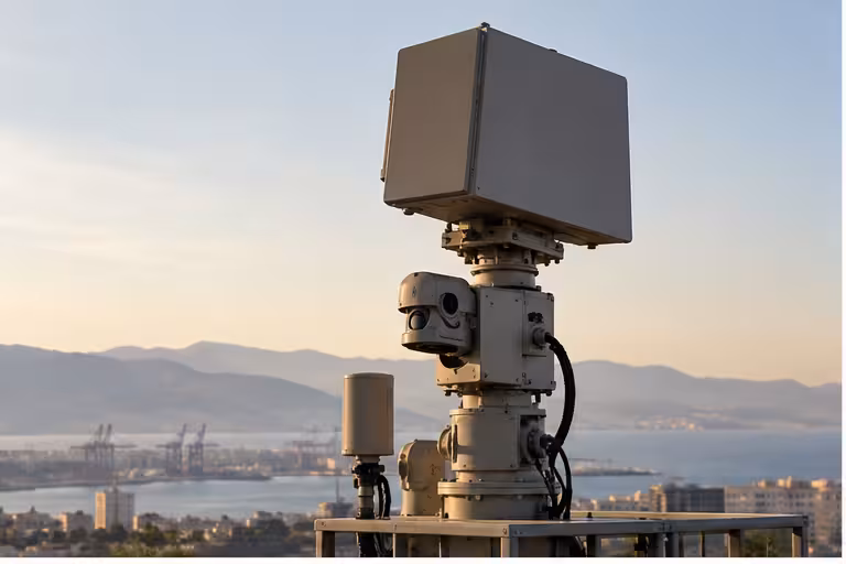 Representative mobile counter-UAS detection and tracking platform with radar and optical sensors