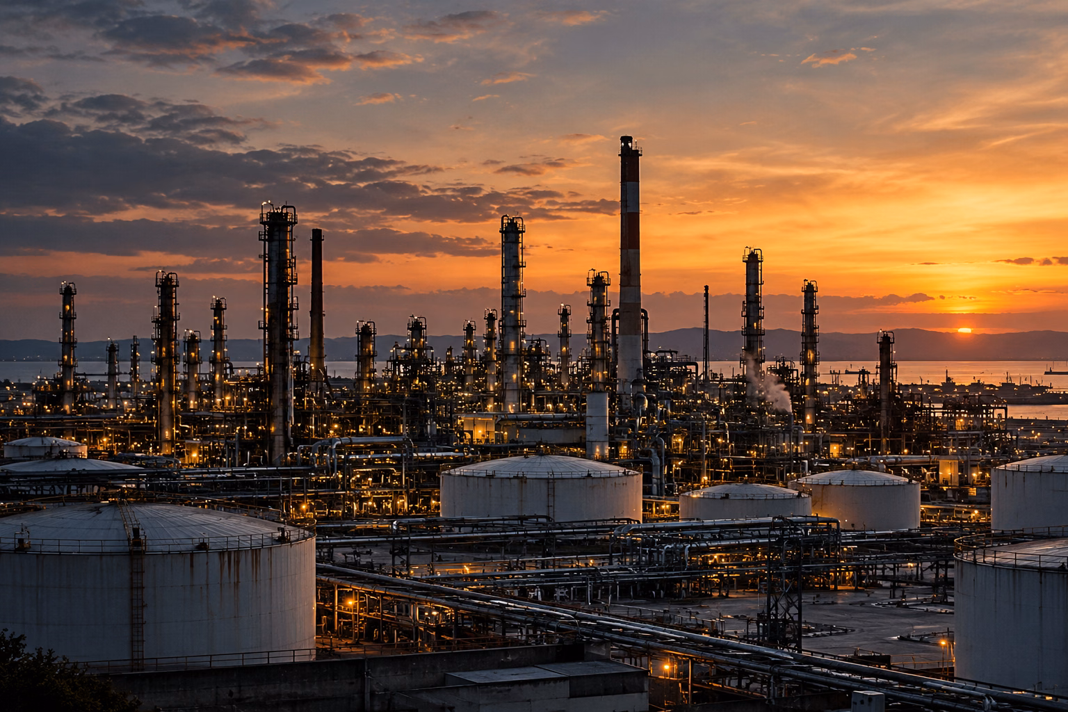 Oil refinery industrial facility